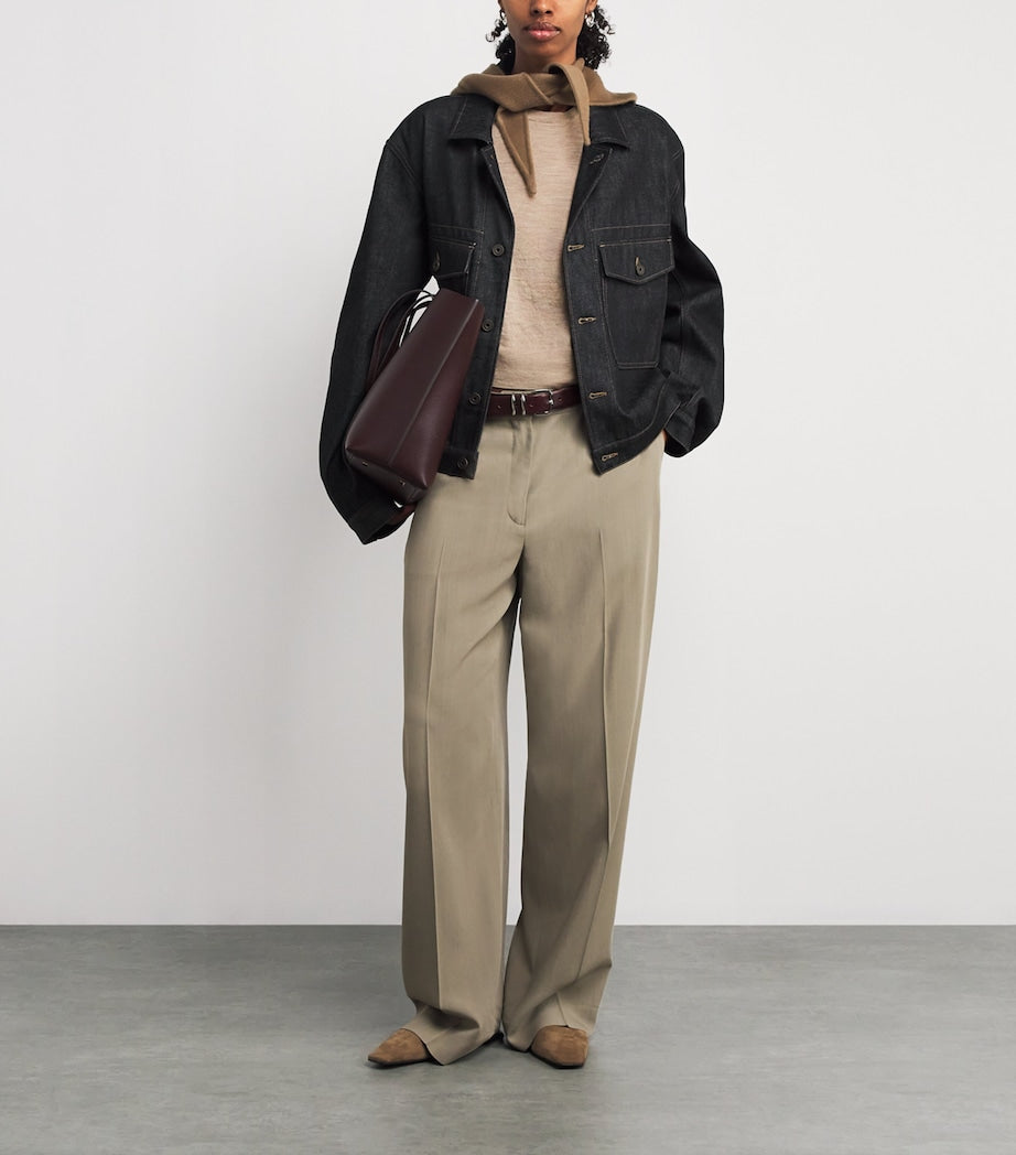 Beige Wool-Cashmere Sweater Vest