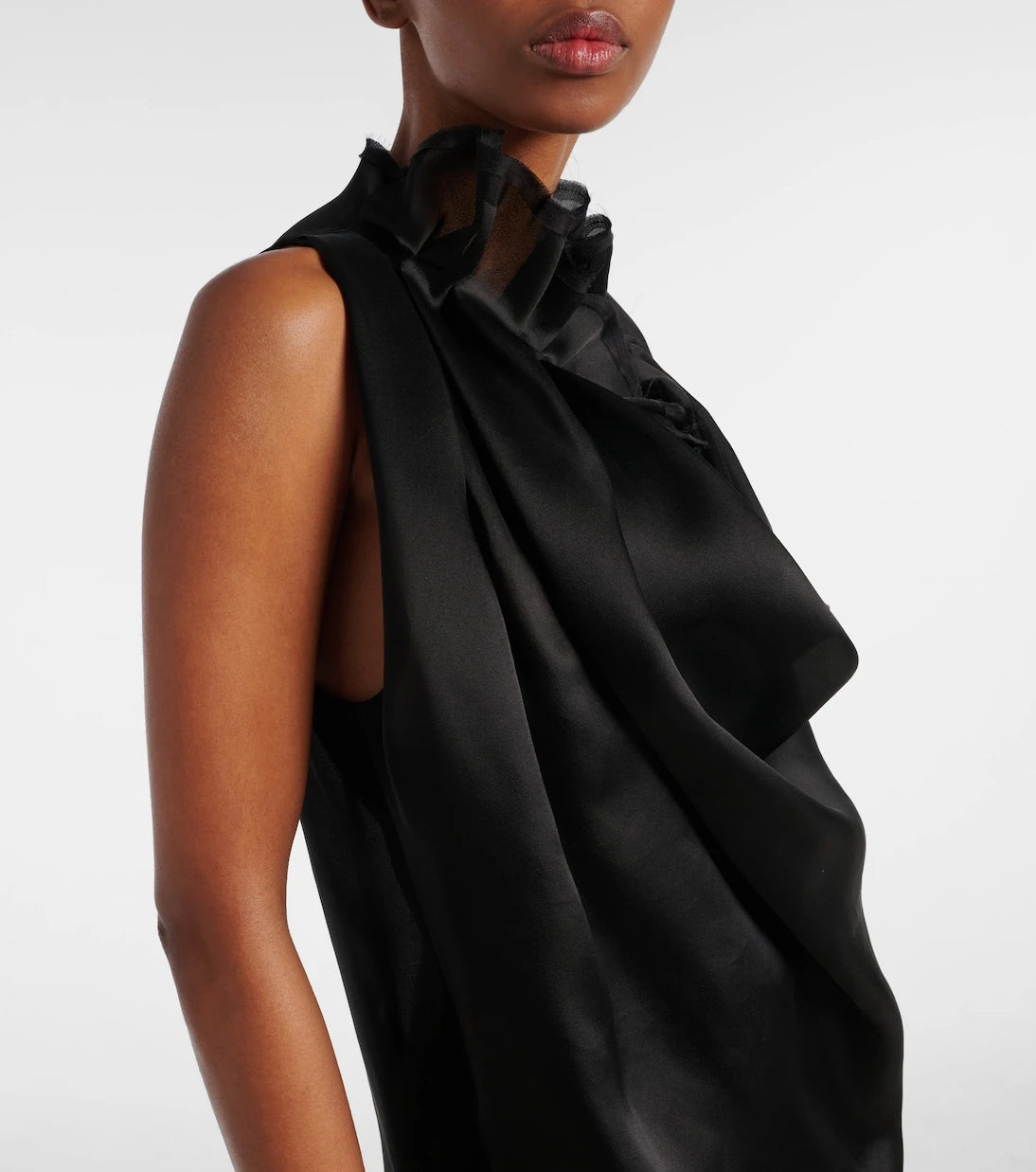 Khaite - Meegan draped silk top