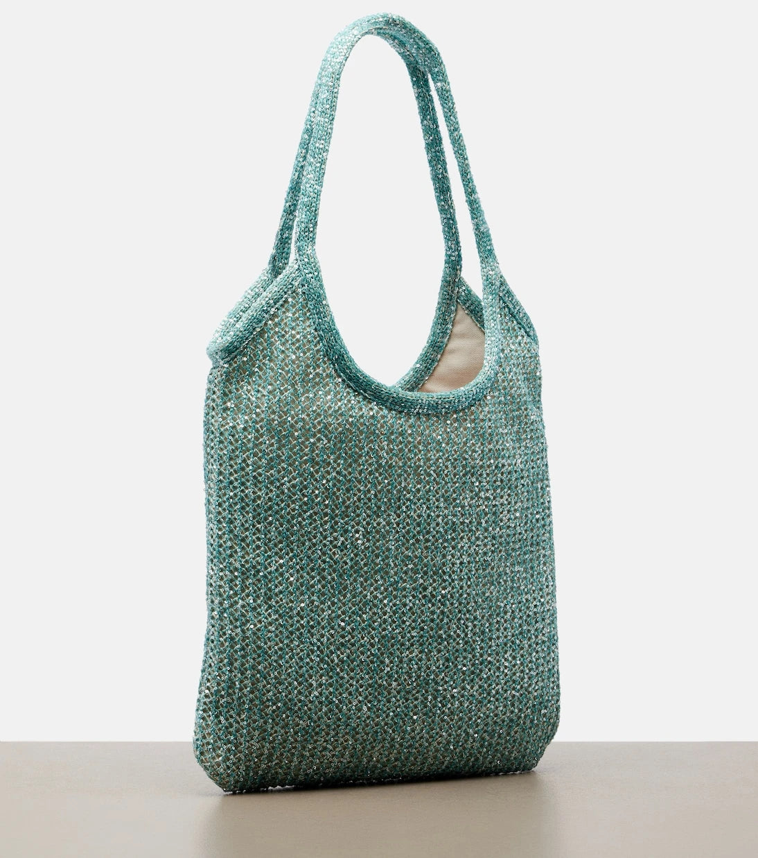 Miu Miu - Ivy sequined mesh tote bag