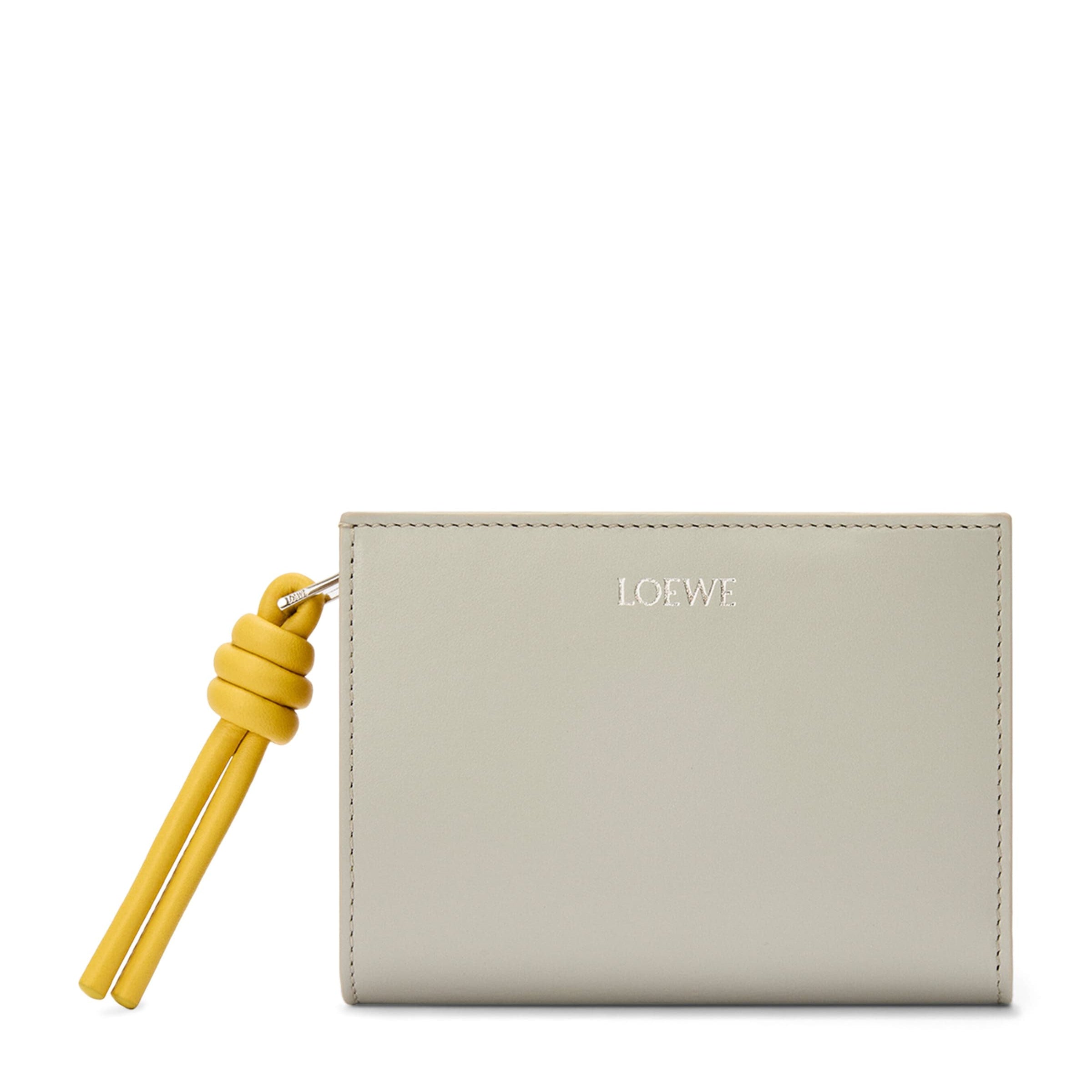 Grey Leather Knot Wallet