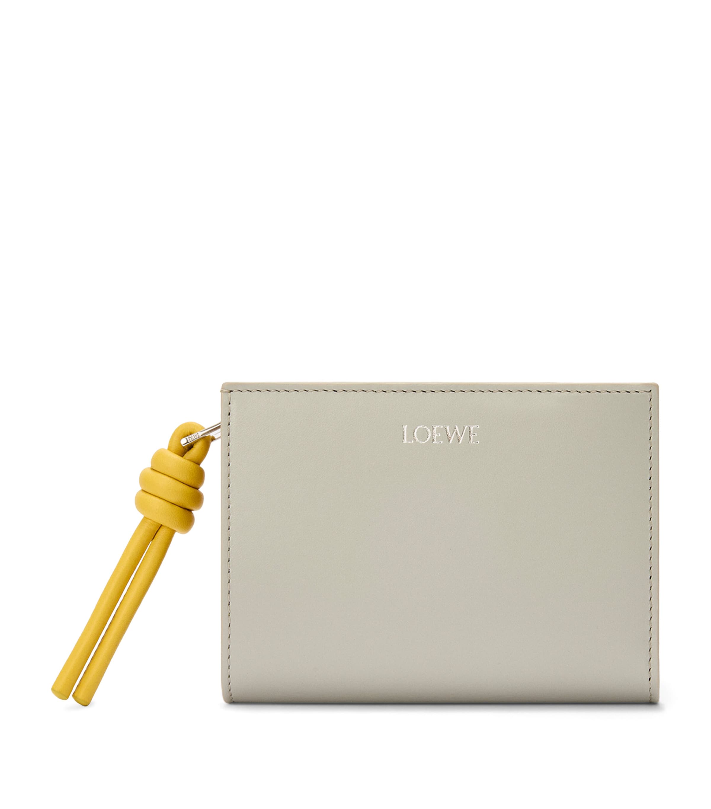 Grey Leather Knot Wallet