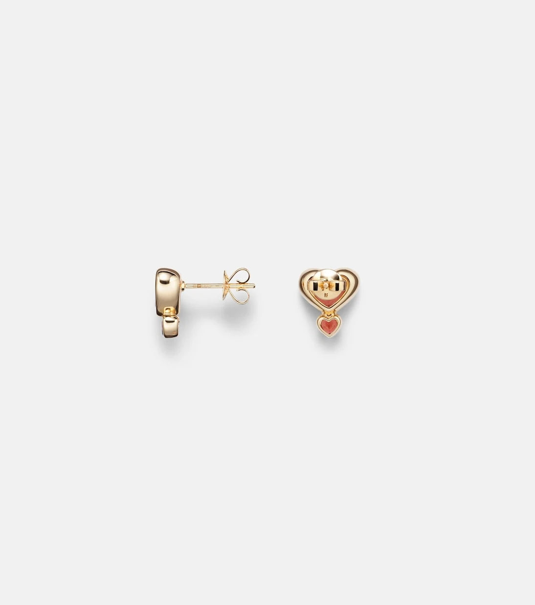 Roxanne First - 14kt gold single earring with tourmaline and garnet