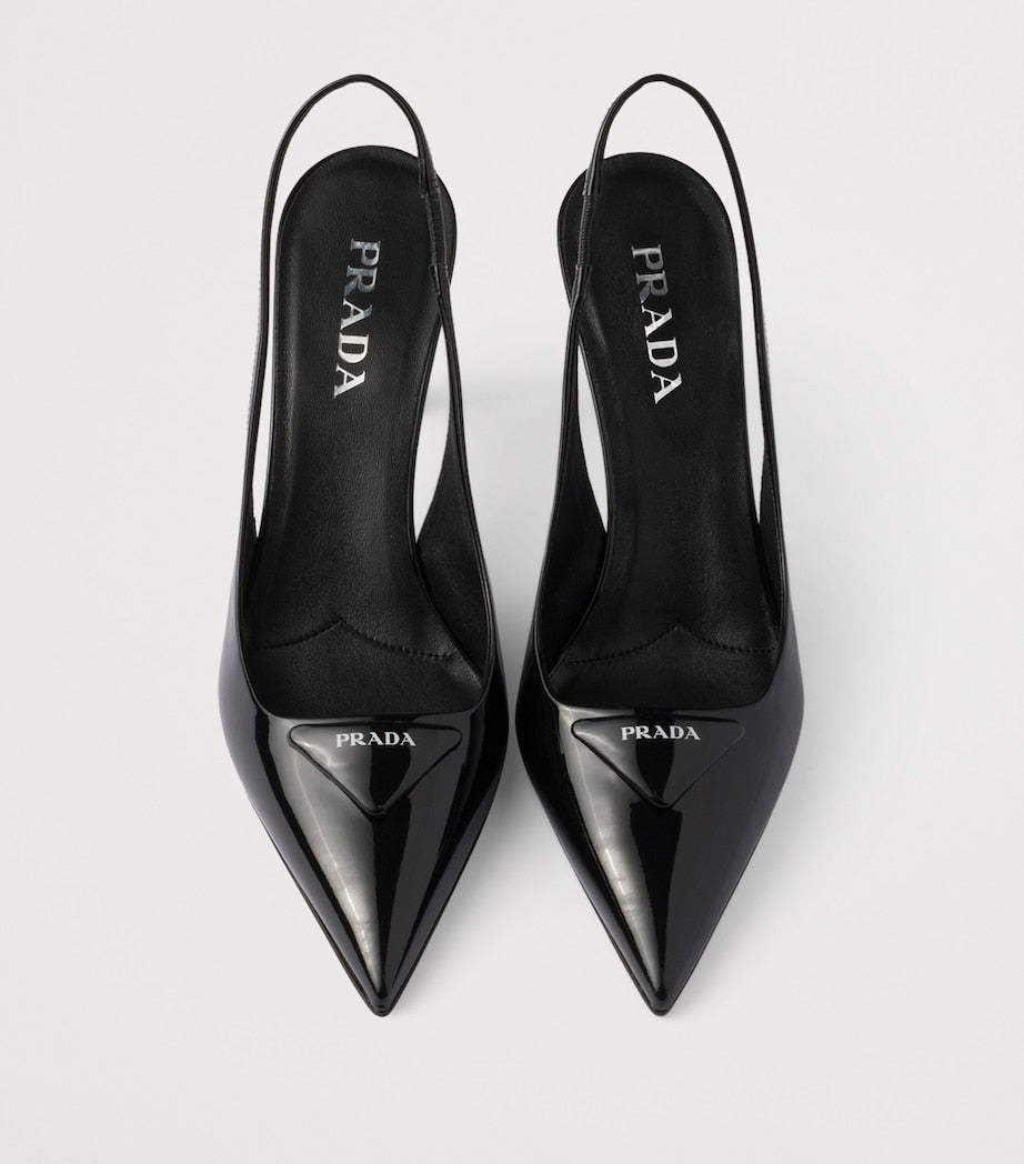 Prada Patent Leather Slingback Pumps 75