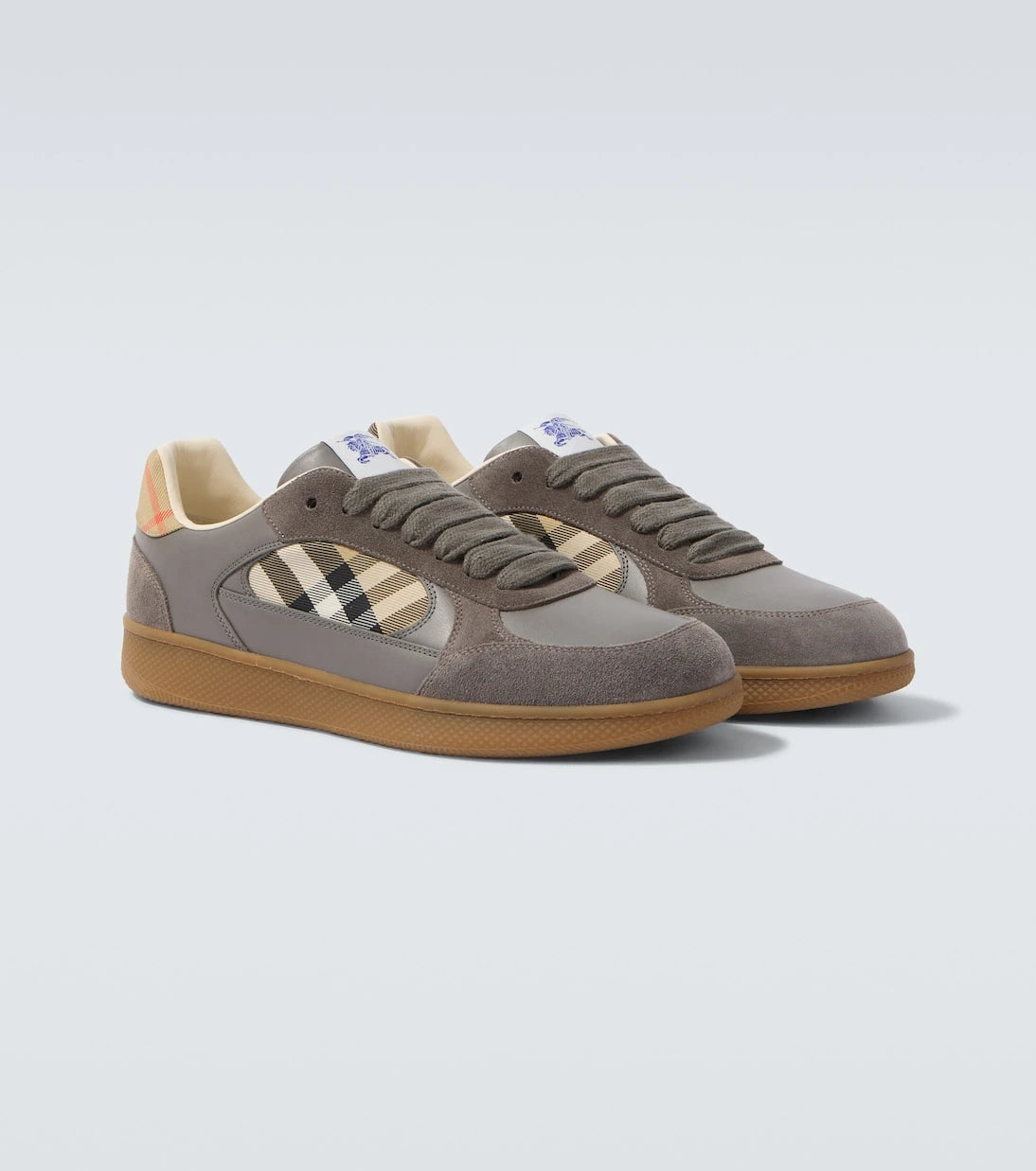 Burberry - Terrace leather and suede sneakers