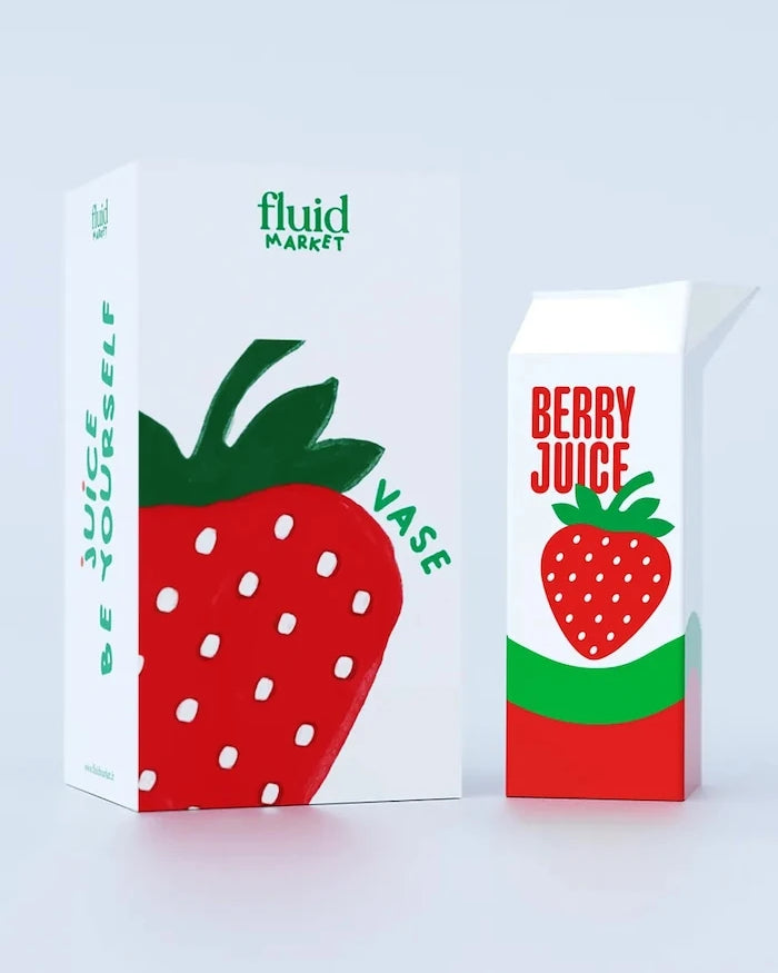Fluid Market Strawberry Dekoratif Vazo