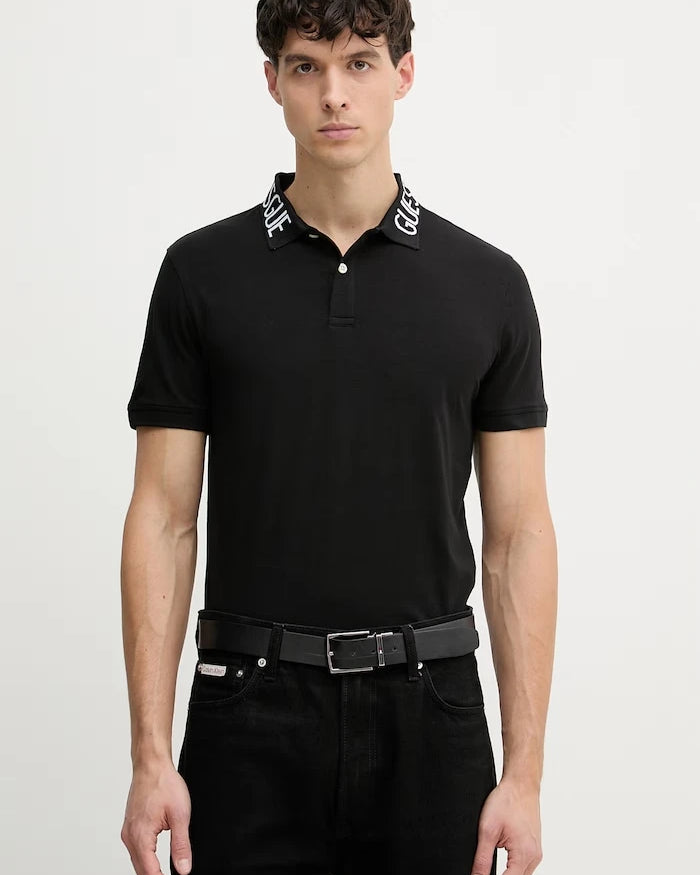 Guess Yakalı Erkek Pamuklu Elastanlı Tişört NOLAN