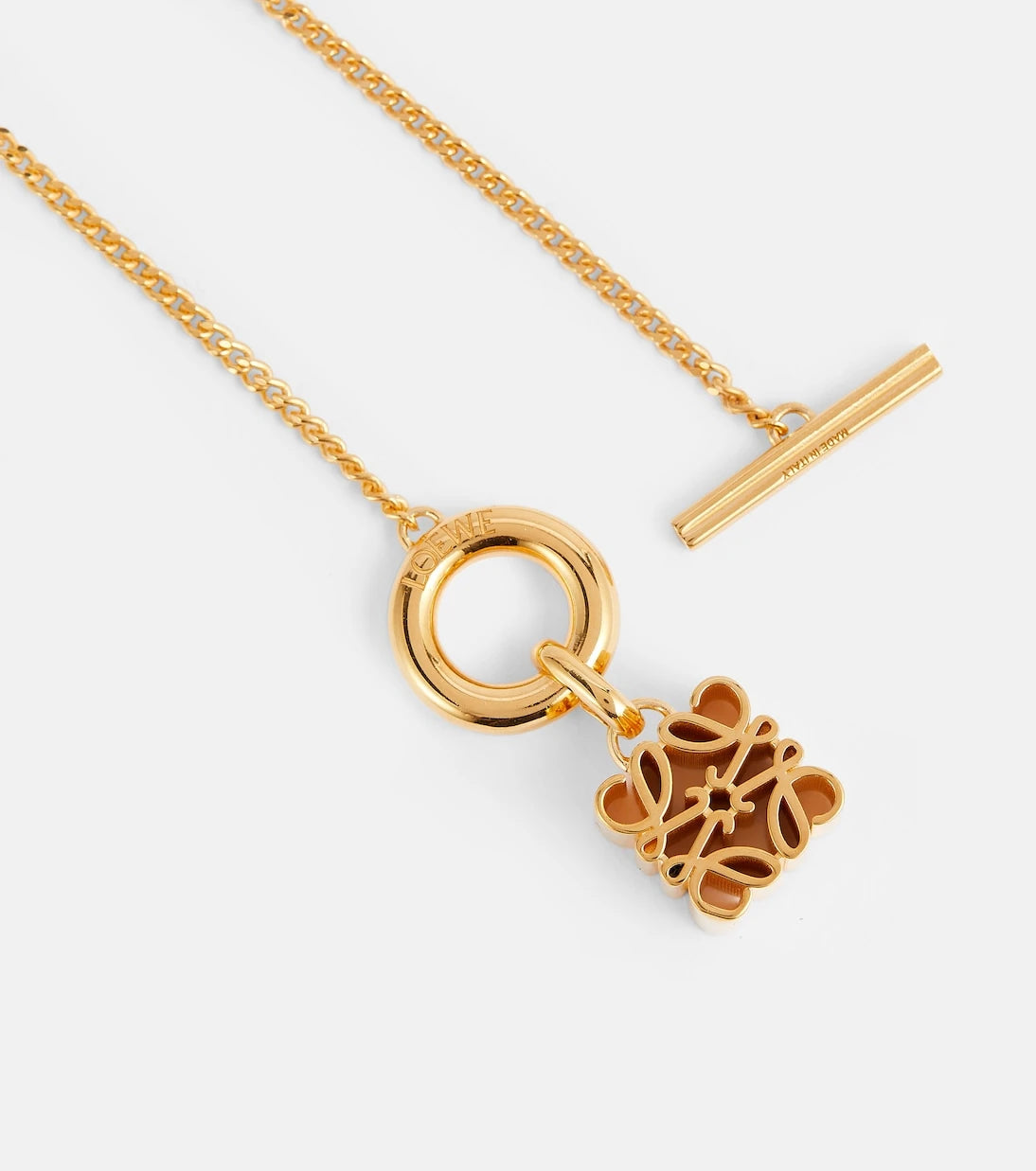 Loewe - Anagram 24kt gold-plated sterling silver necklace