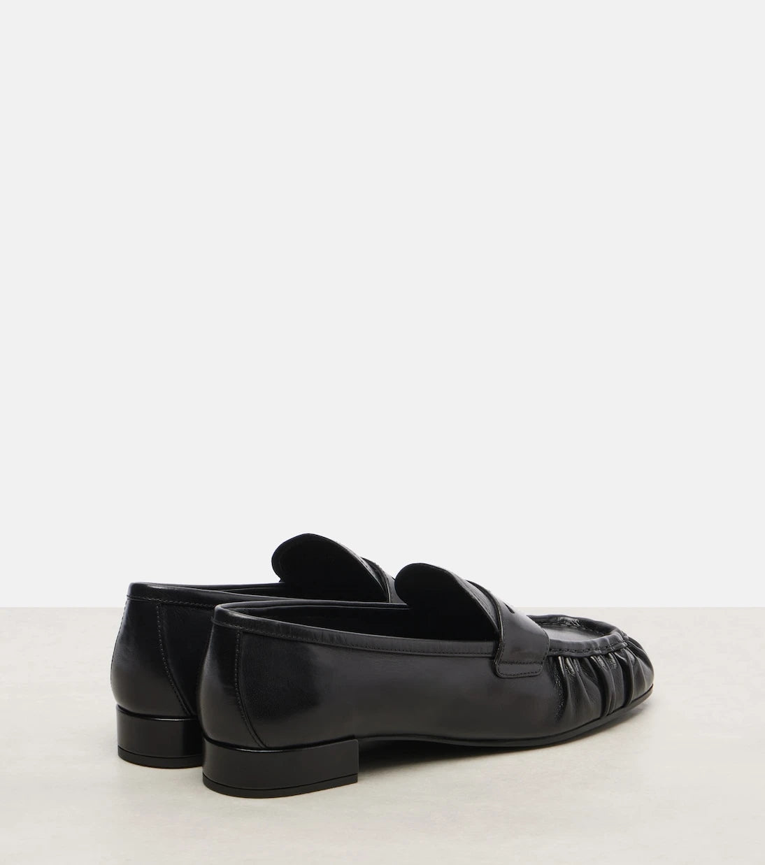 Prada - Leather penny loafers