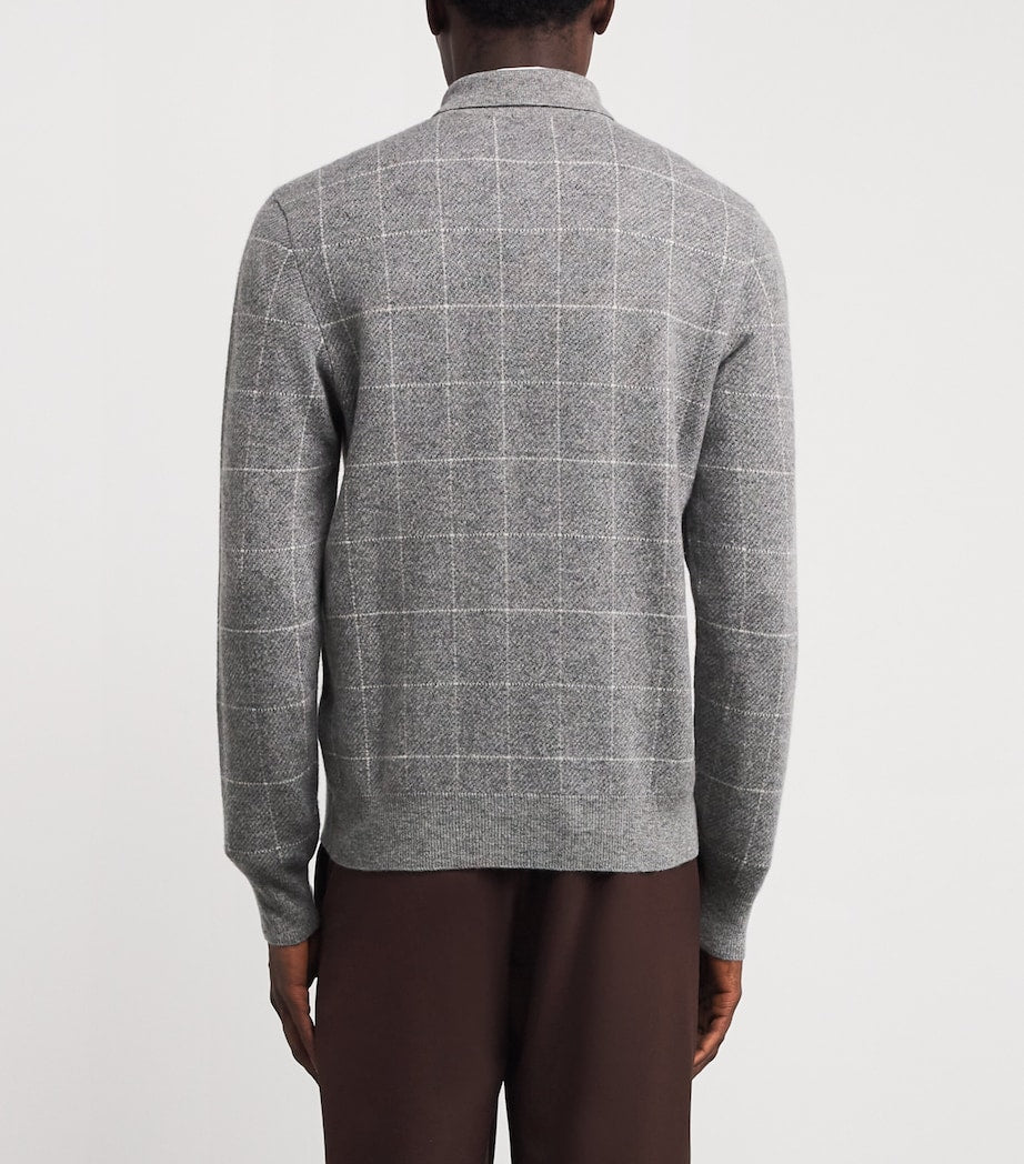 Cashmere Check Polo Shirt