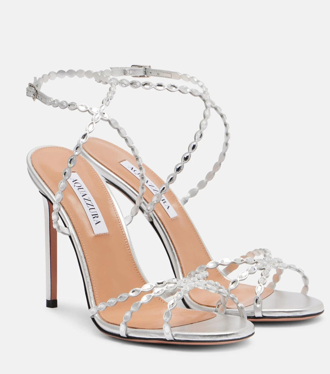 Aquazzura - Love Struck 105 embellished leather sandals