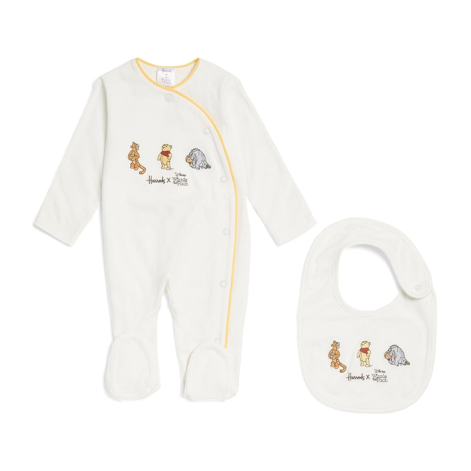 Harrods x Winnie The Pooh All-In-One and Bib Set