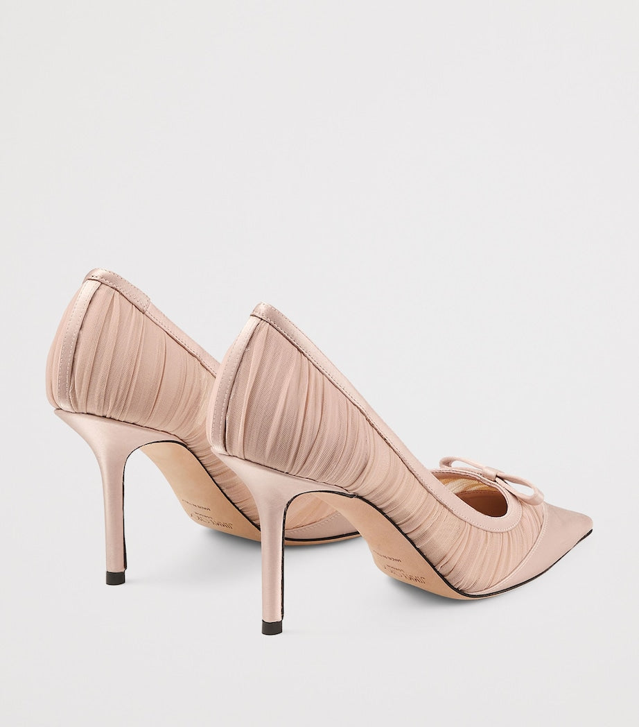 Jimmy Choo Love 85 Draped Mesh Pumps
