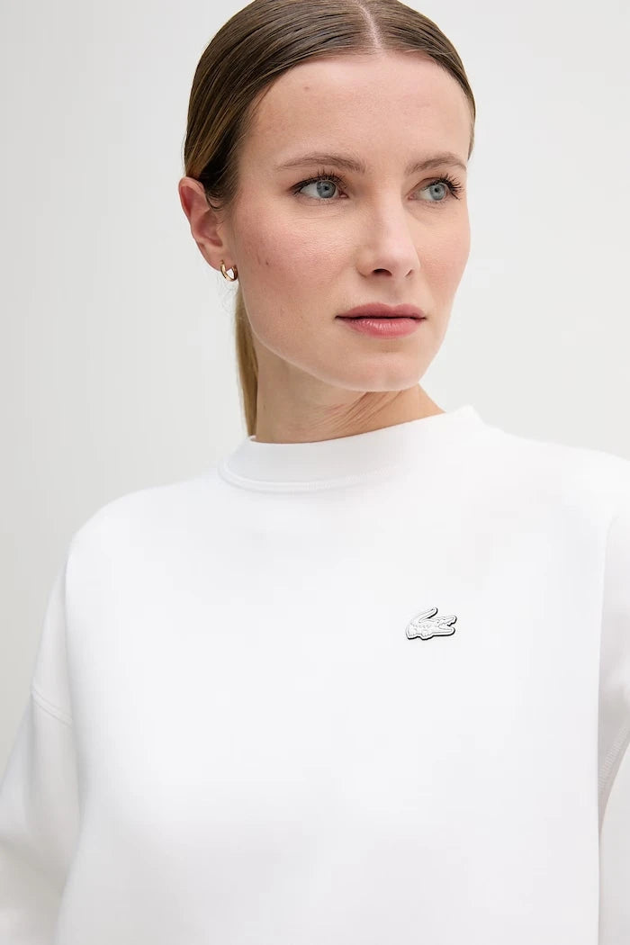 Lacoste oversize kadın pamuklu sweatshirt