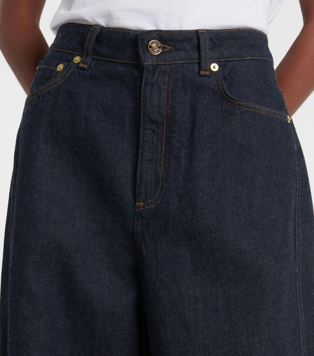 Givenchy - Cocoon yüksek bel geniş paça jean