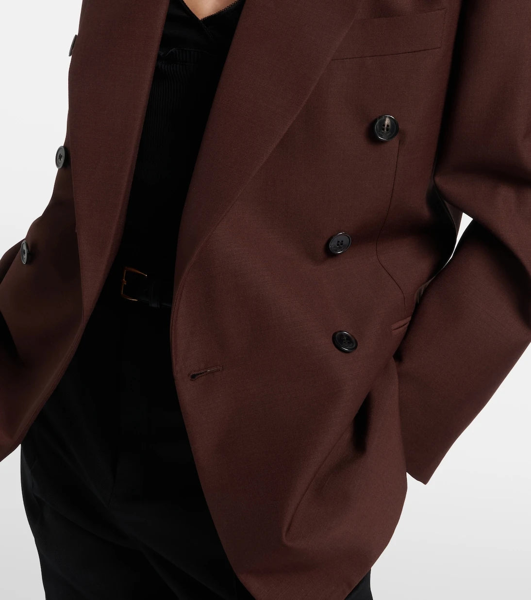 Saint Laurent - Double-breasted wool and mohair blazer