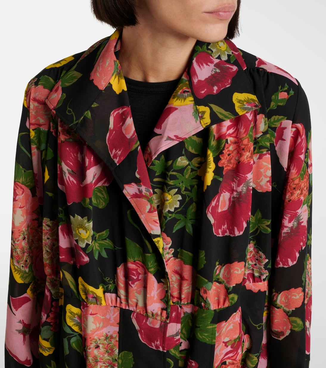 Junya Watanabe - Georgette and jersey midi dress