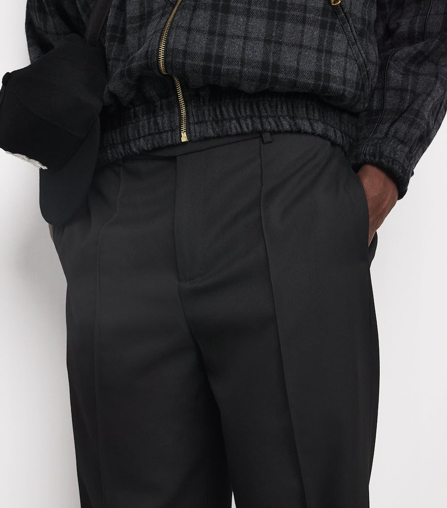 Everyday Wide-Leg Pleated Trousers
