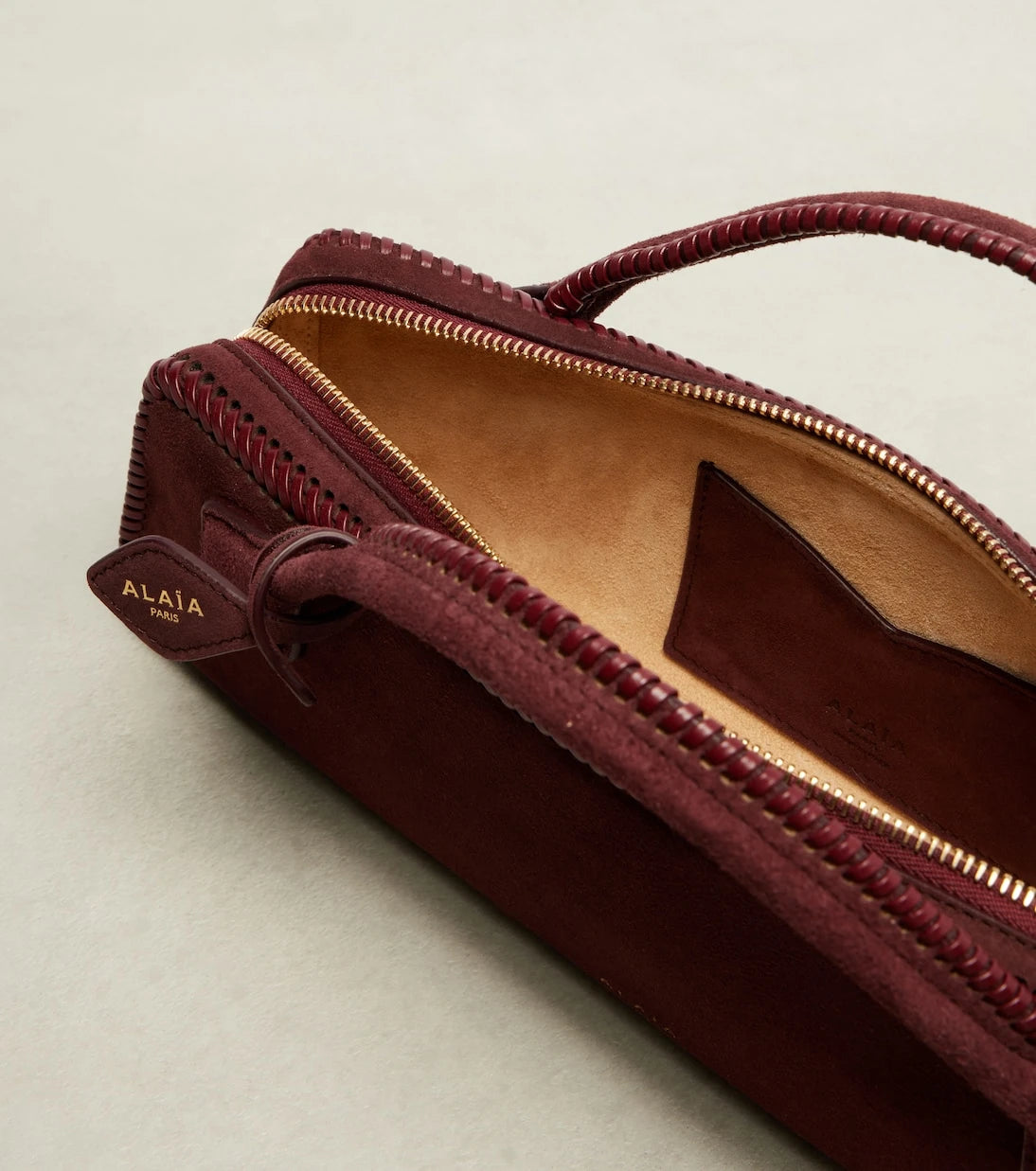Alaïa - Le Teckel Small suede clutch