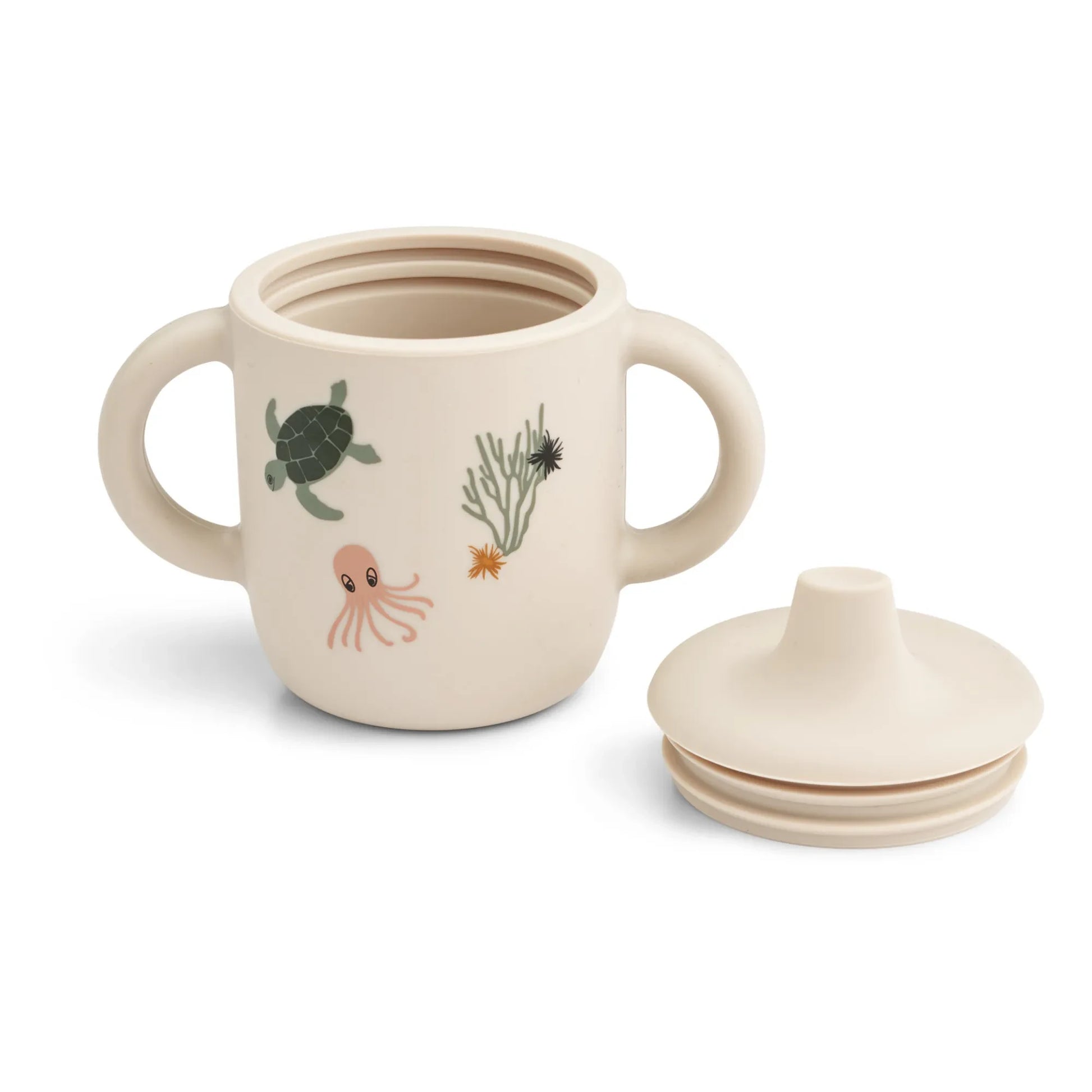 Liewood - Neil silicone training cup | Sea creature/Sandy