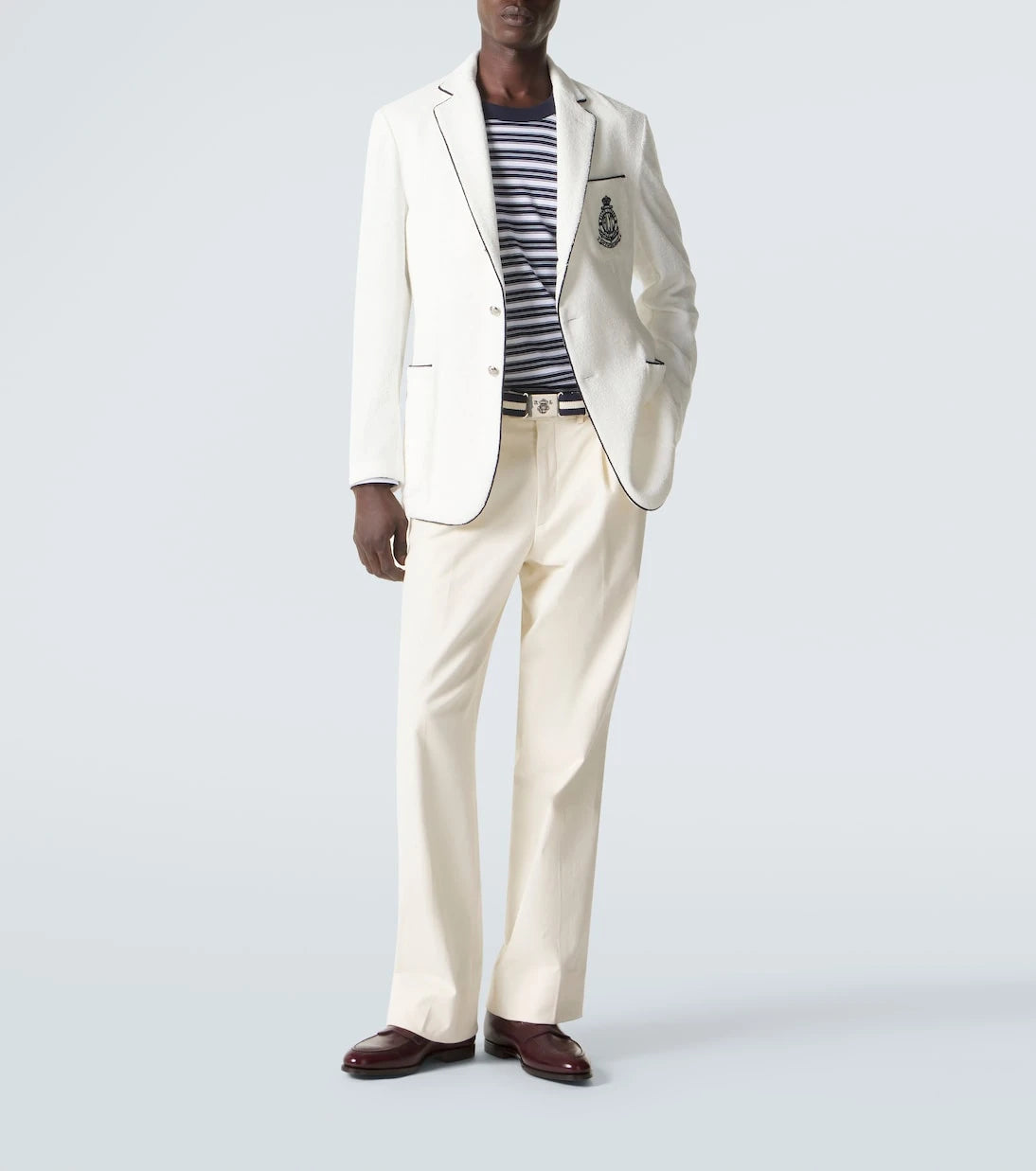 Ralph Lauren Purple Label - Embroidered cotton terry blazer