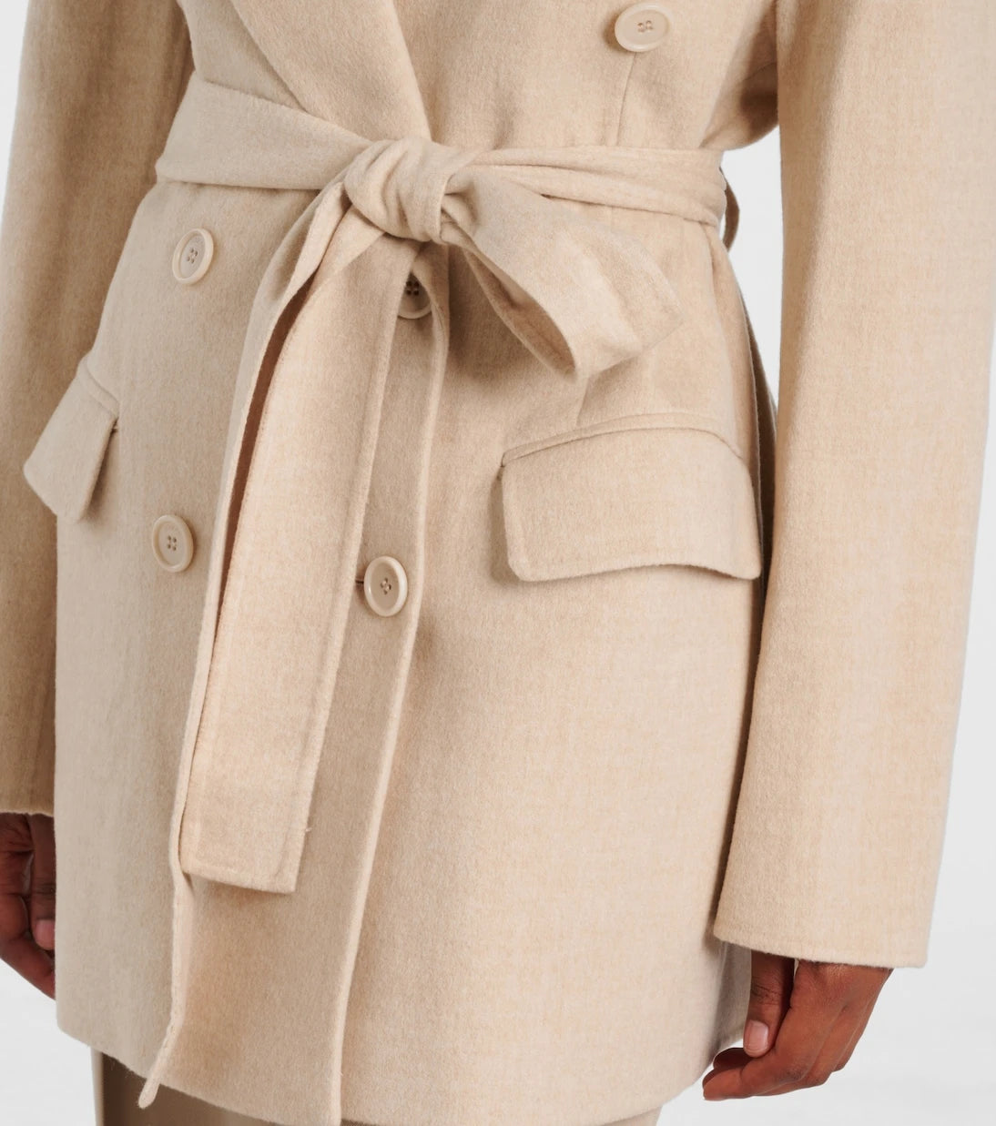 Joseph - Double-breasted belted wool and silk blazer