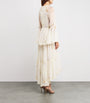 Zimmermann Nude Memento Peplum Flutter Midi Dress