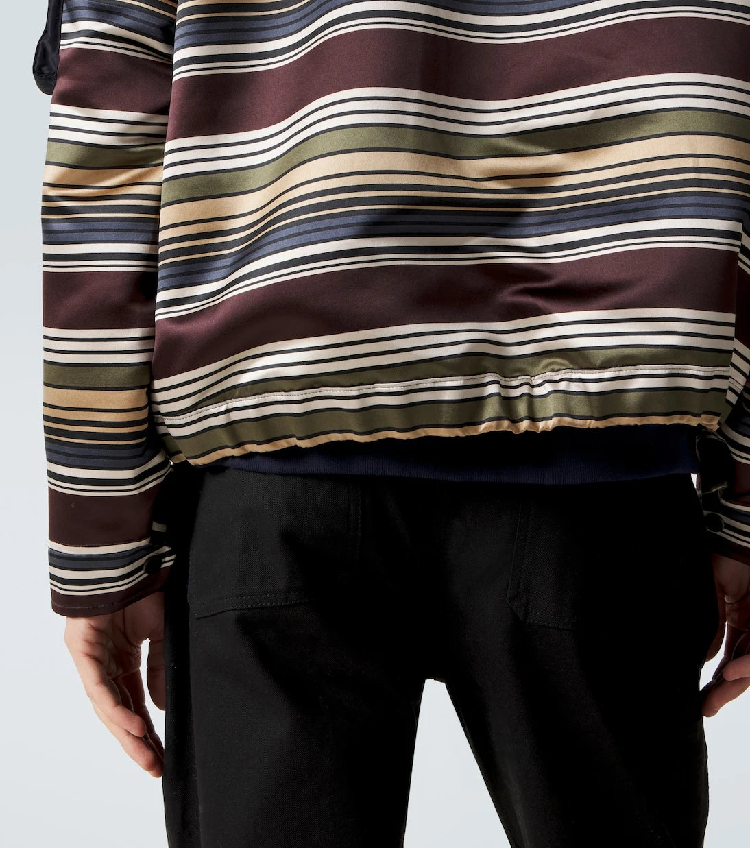 Sacai - Striped blouson jacket