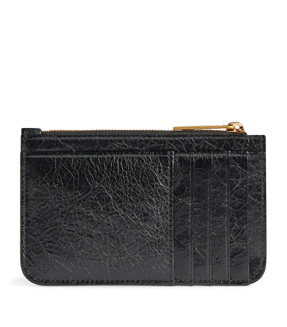 Balenciaga Black Leather Card Holder