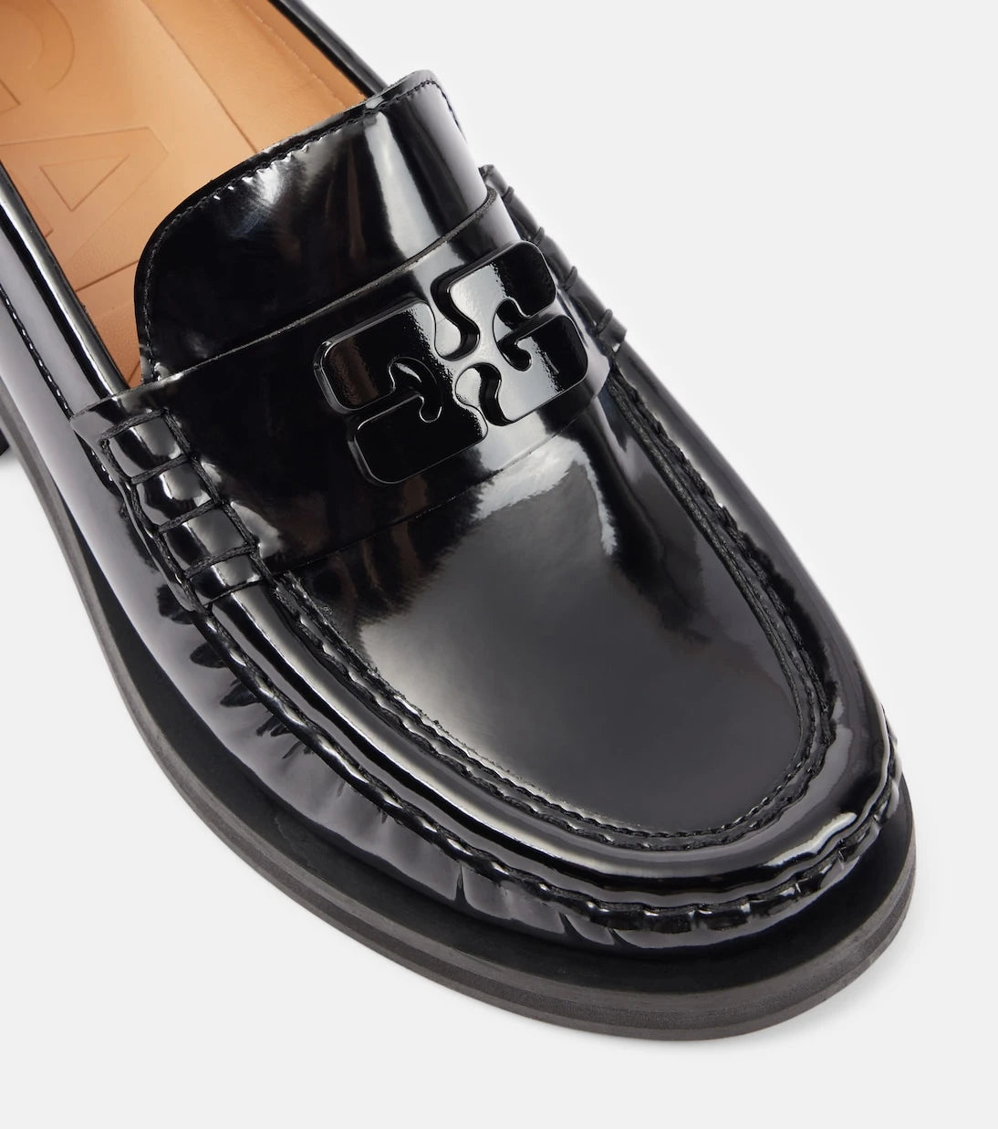 Ganni - Logo loafer pumps