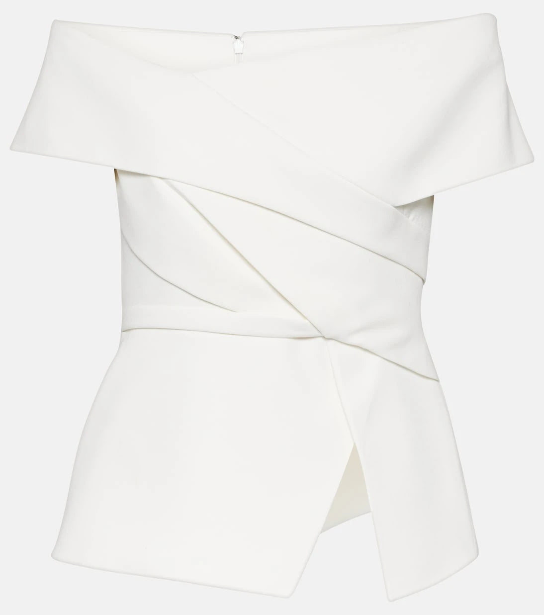 Safiyaa - Bridal Eimear off-shoulder crêpe top