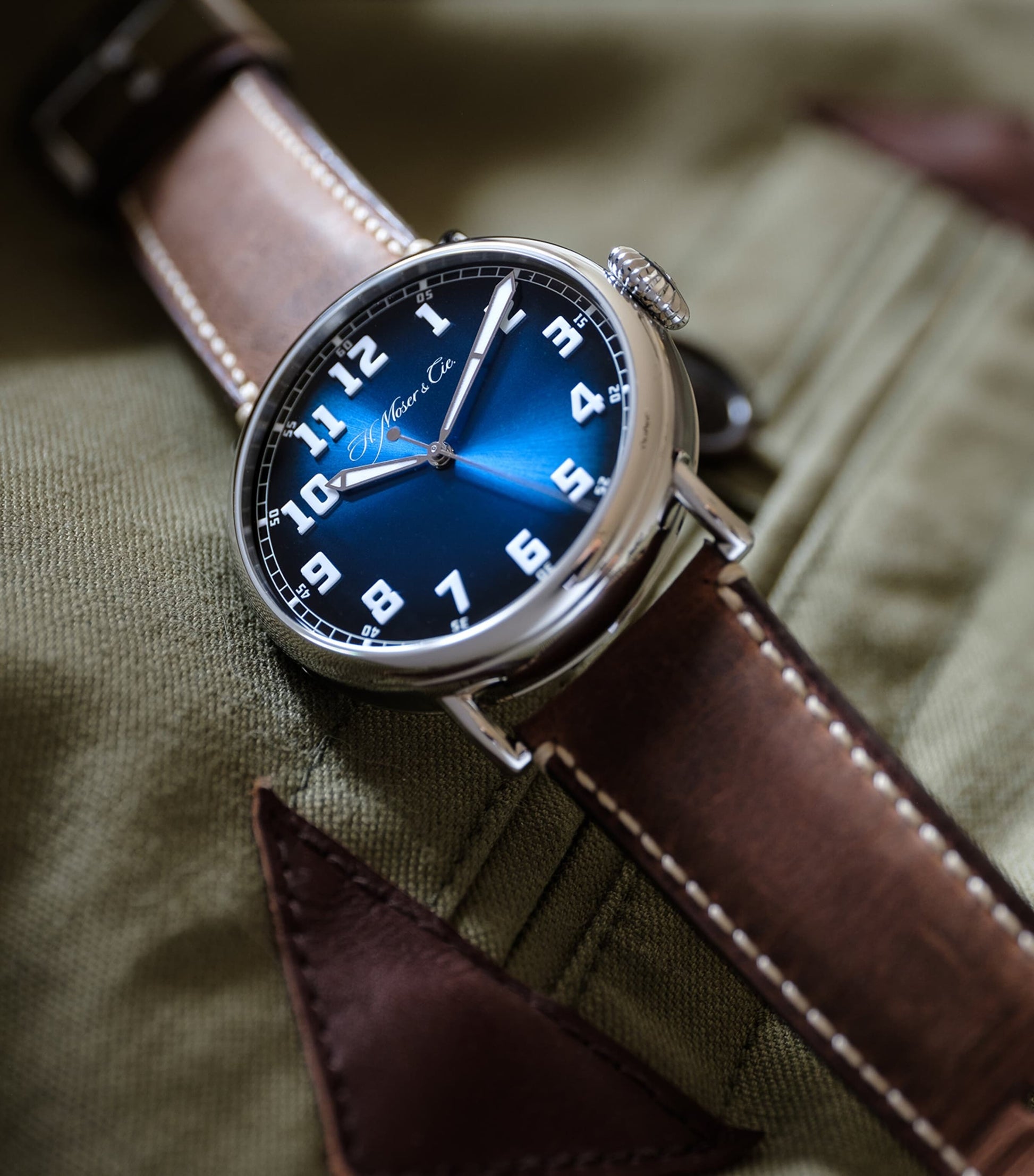 H. Moser & Cie Stainless Steel Heritage Centre Seconds Watch 42mm