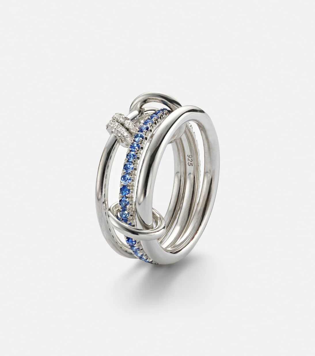 Spinelli Kilcollin - Raneth sterling silver ring with sapphires and diamonds
