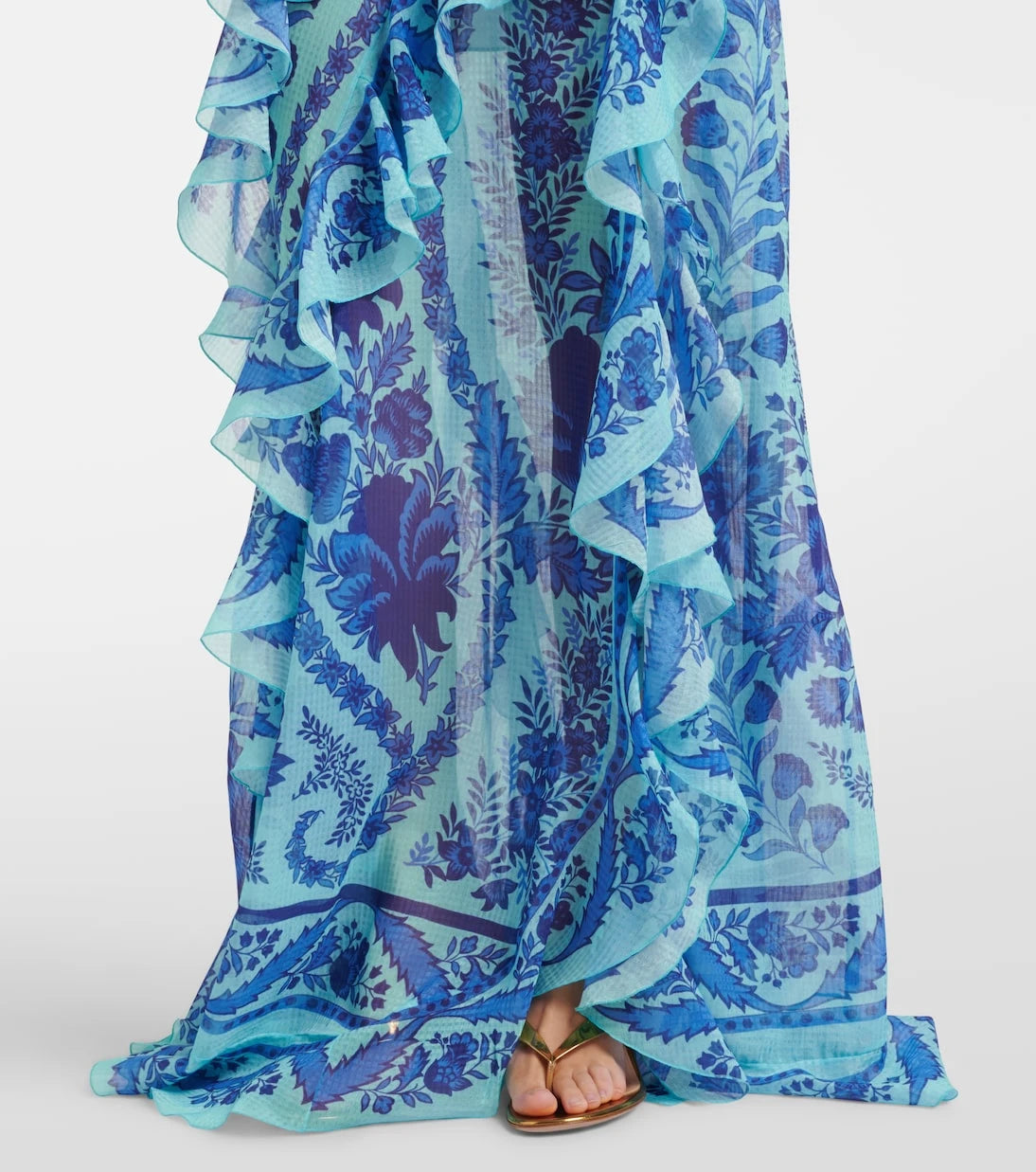 Etro - Floral ruffled gown