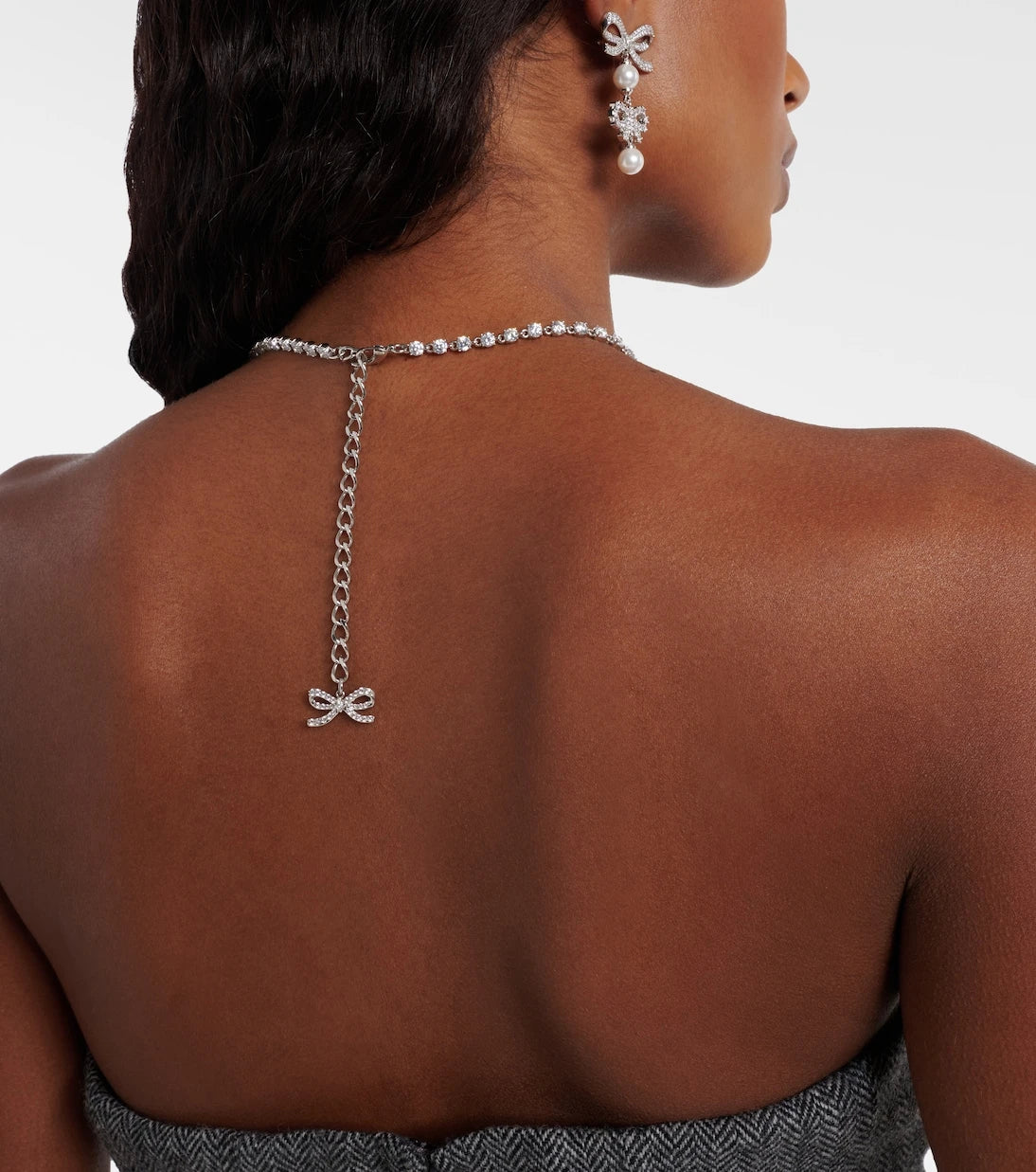 Self-Portrait - Crystal-embellished necklace