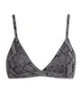 Skims Grey Fits Everybody Snakeskin Print Triangle Bralette