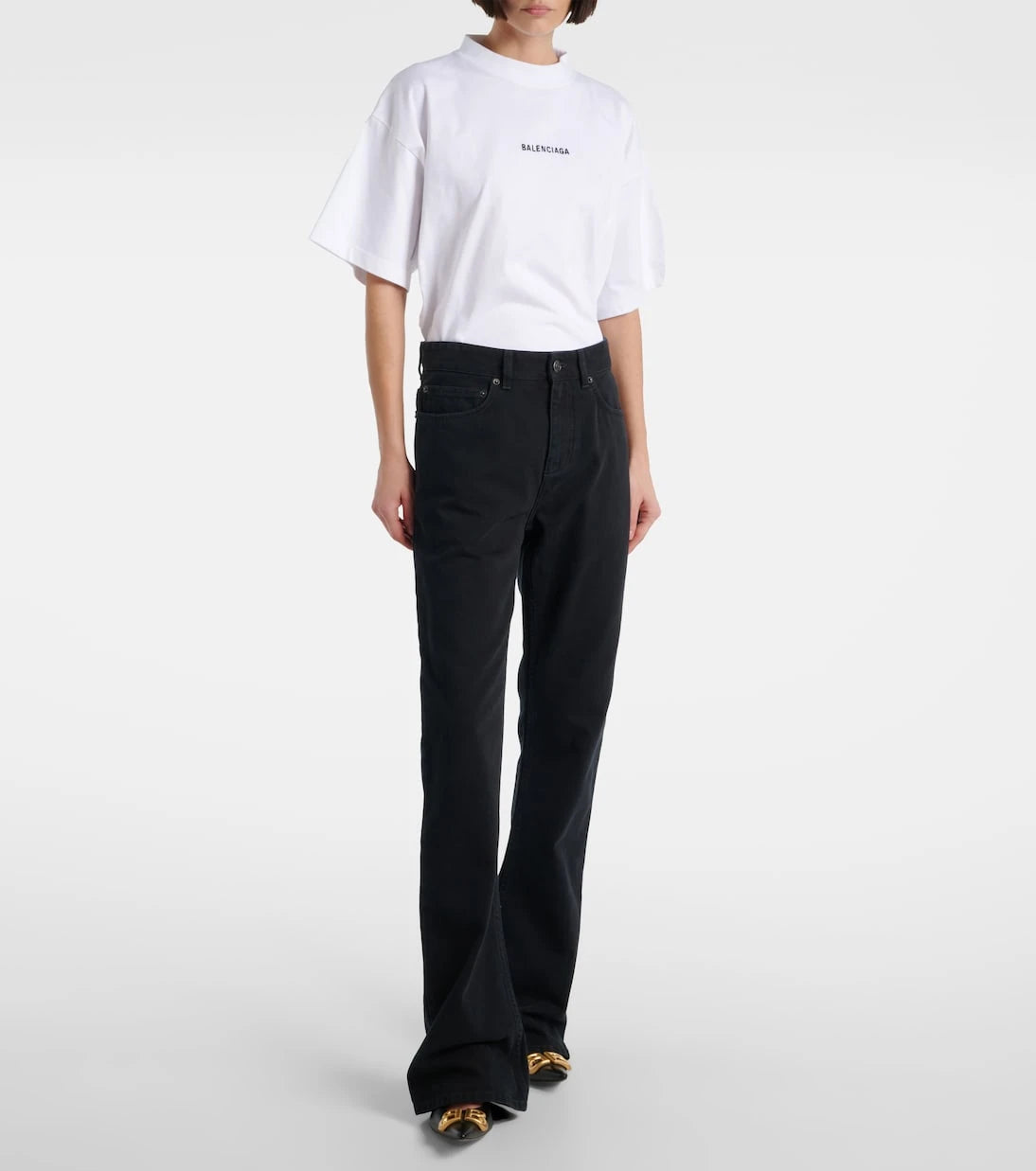 Balenciaga - جينز بقصة بوت كات وخصر متوسط الارتفاع