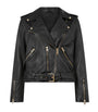 Leather Balfern Jacket BLACK/GOLD