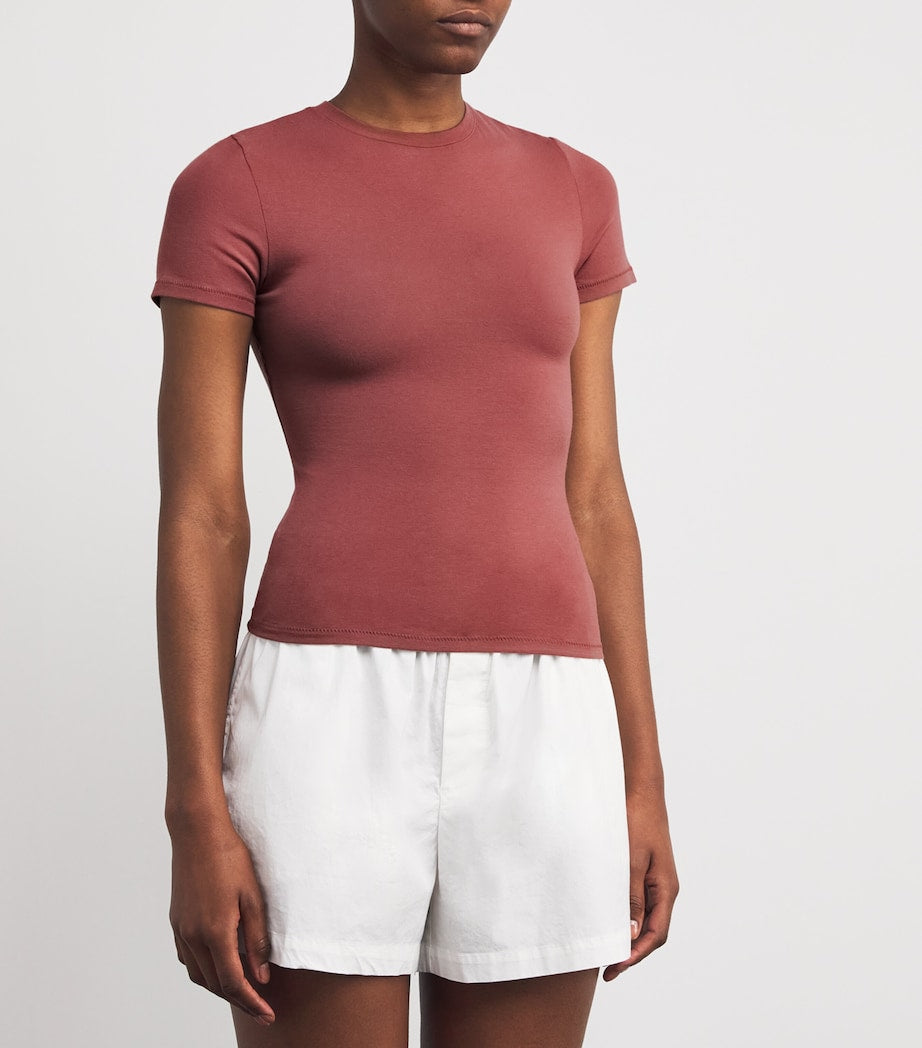 Skims Red Cotton Jersey T-Shirt