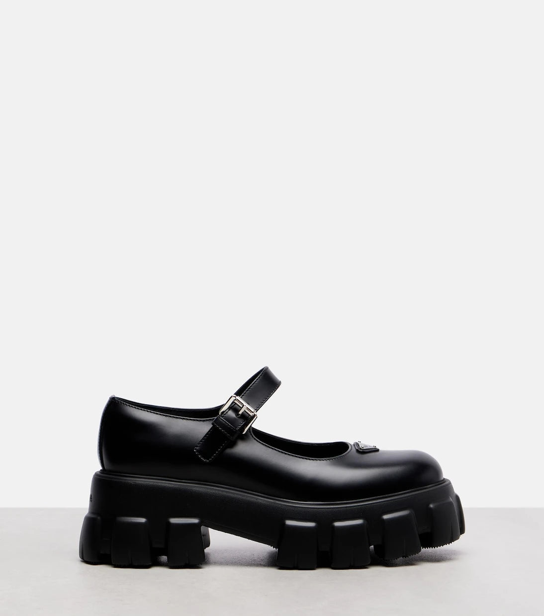Prada - Monolith leather Mary Jane flats