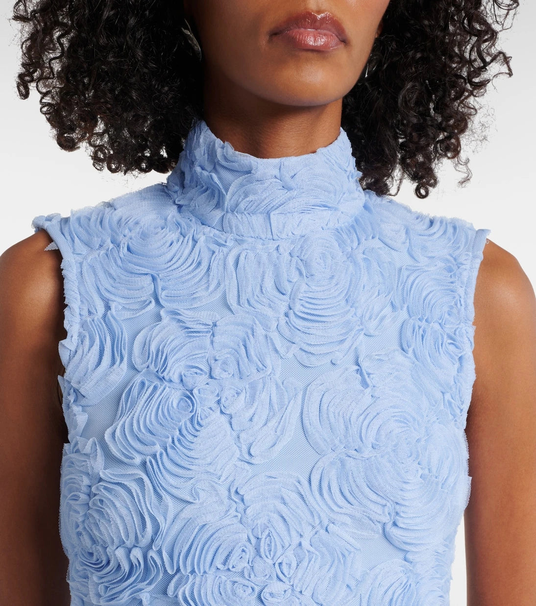 Rotate - Floral embroidered mesh maxi dress