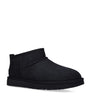 UGG Black Suede Classic Ultra Mini Boots