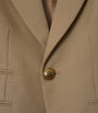 Beige Wool Single-Breasted Blazer