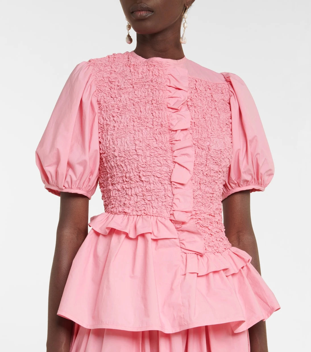 Cecilie Bahnsen - Carrie ruffle-trimmed poplin top