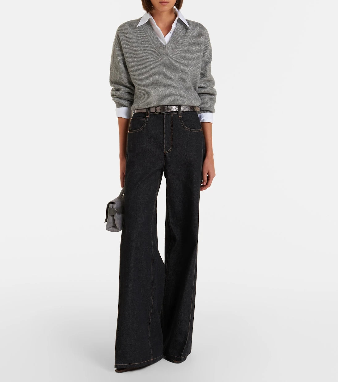 Brunello Cucinelli - Monili Small embellished suede top-handle bag