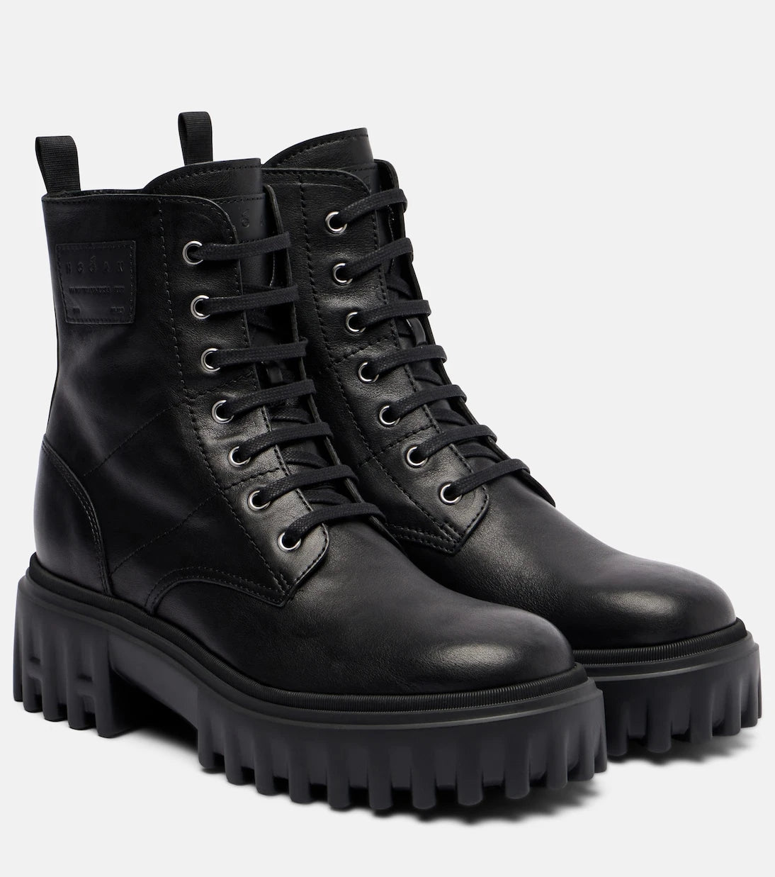 Hogan - H700 leather combat boots