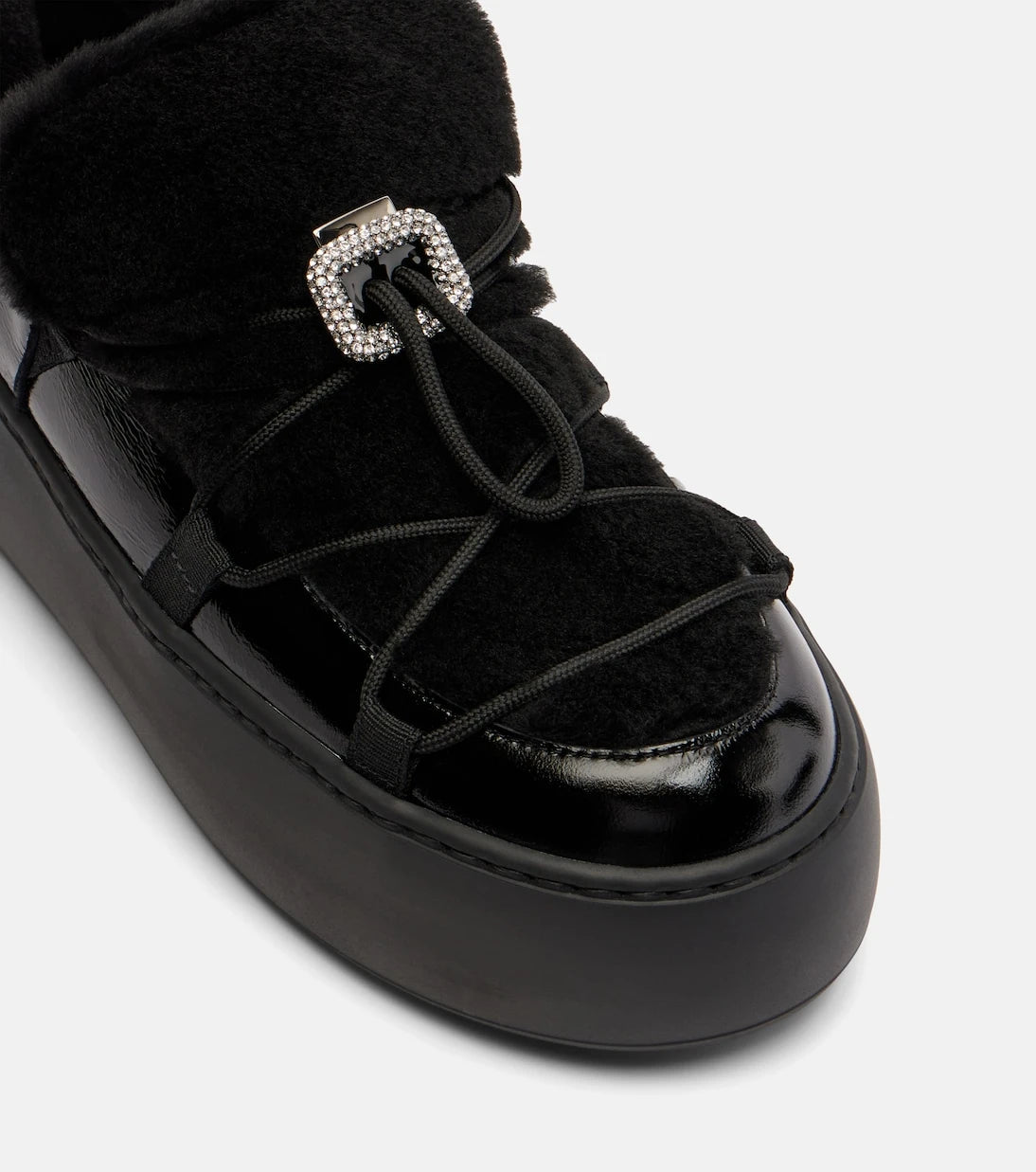 Roger Vivier - حذاء رياضي Viv' Up من جلد الغنم والجلد اللامع
