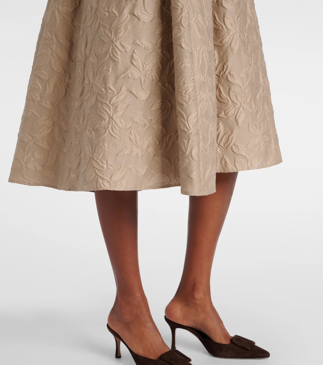 'S Max Mara - Fiaba cotton-blend jacquard midi dress