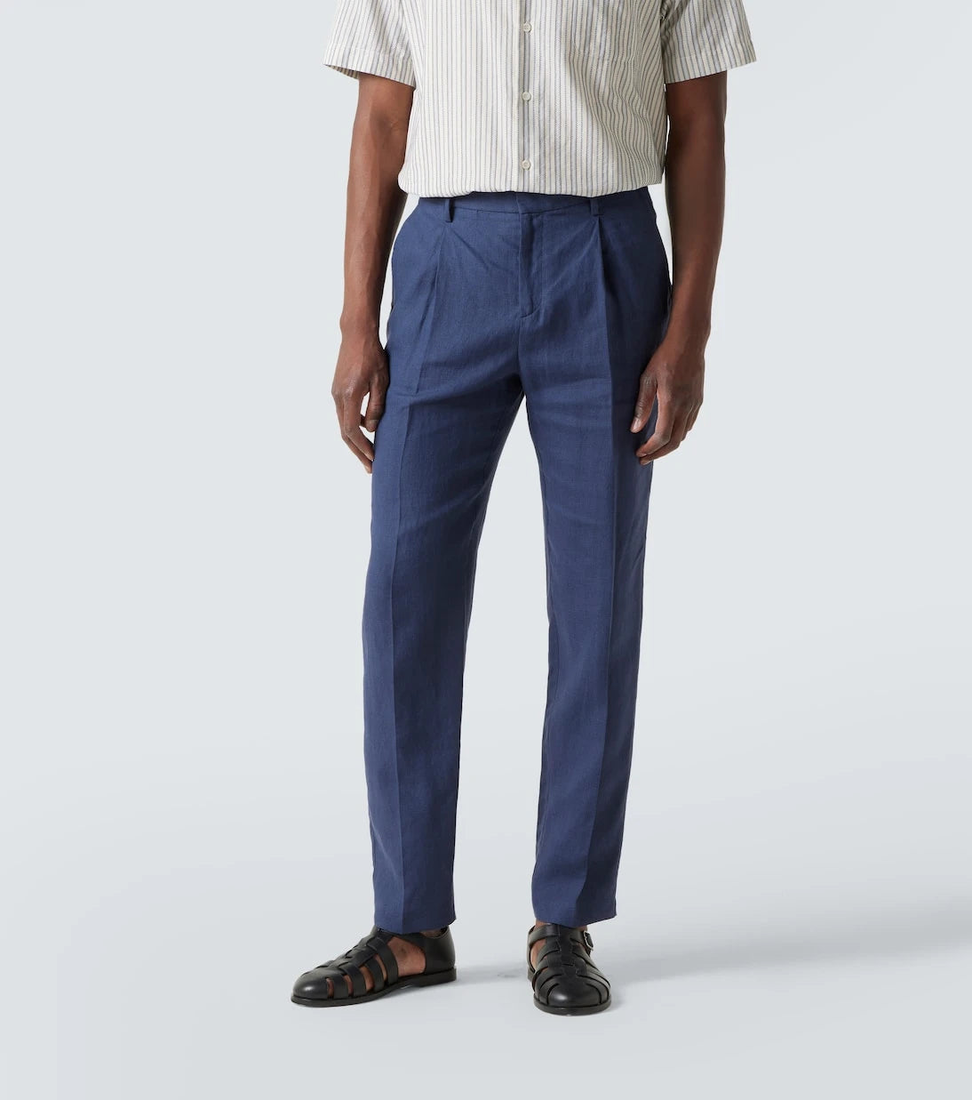 Sunspel - Pleated linen straight pants