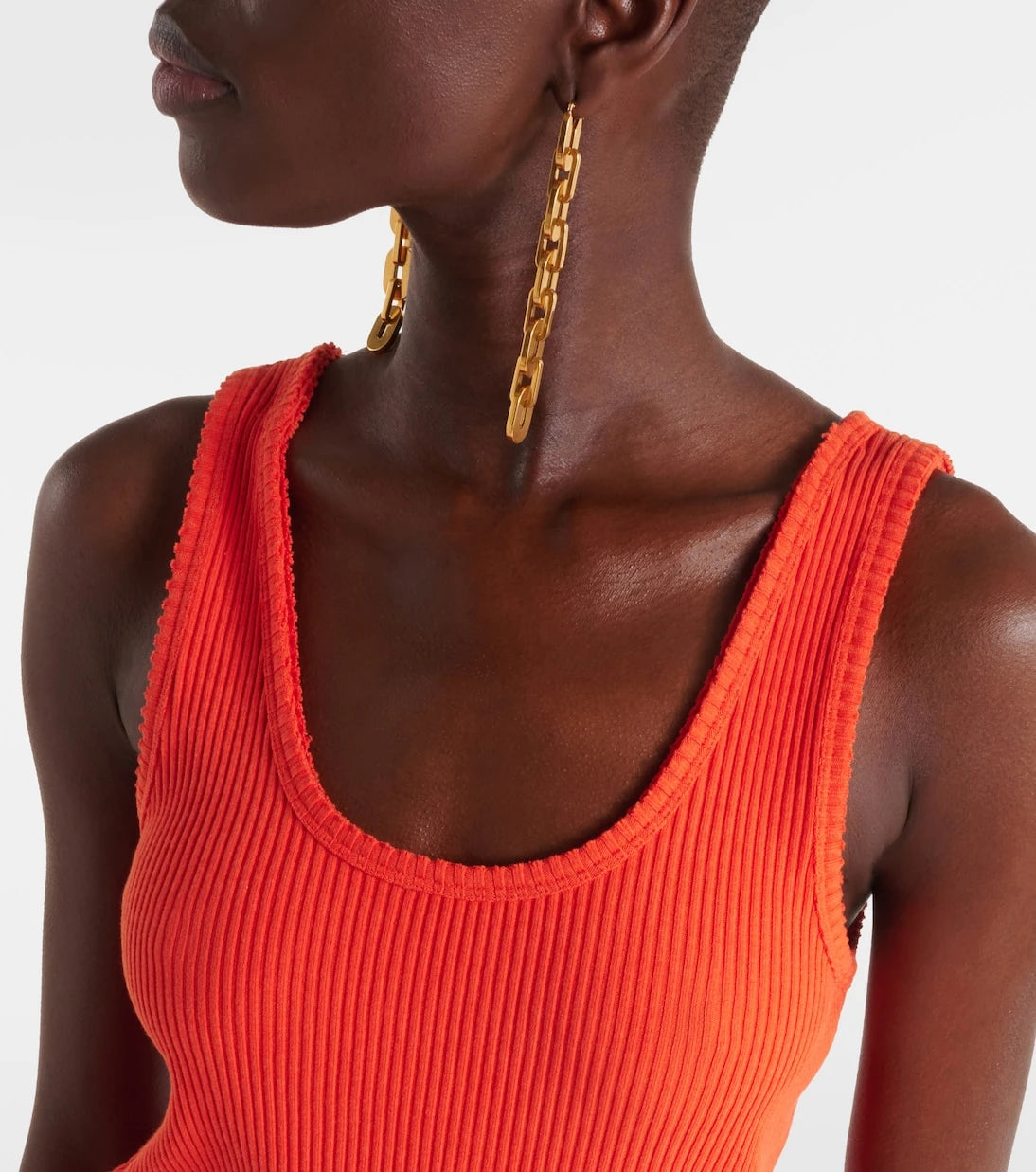 Vince - Ribbed-knit cotton-blend tank top