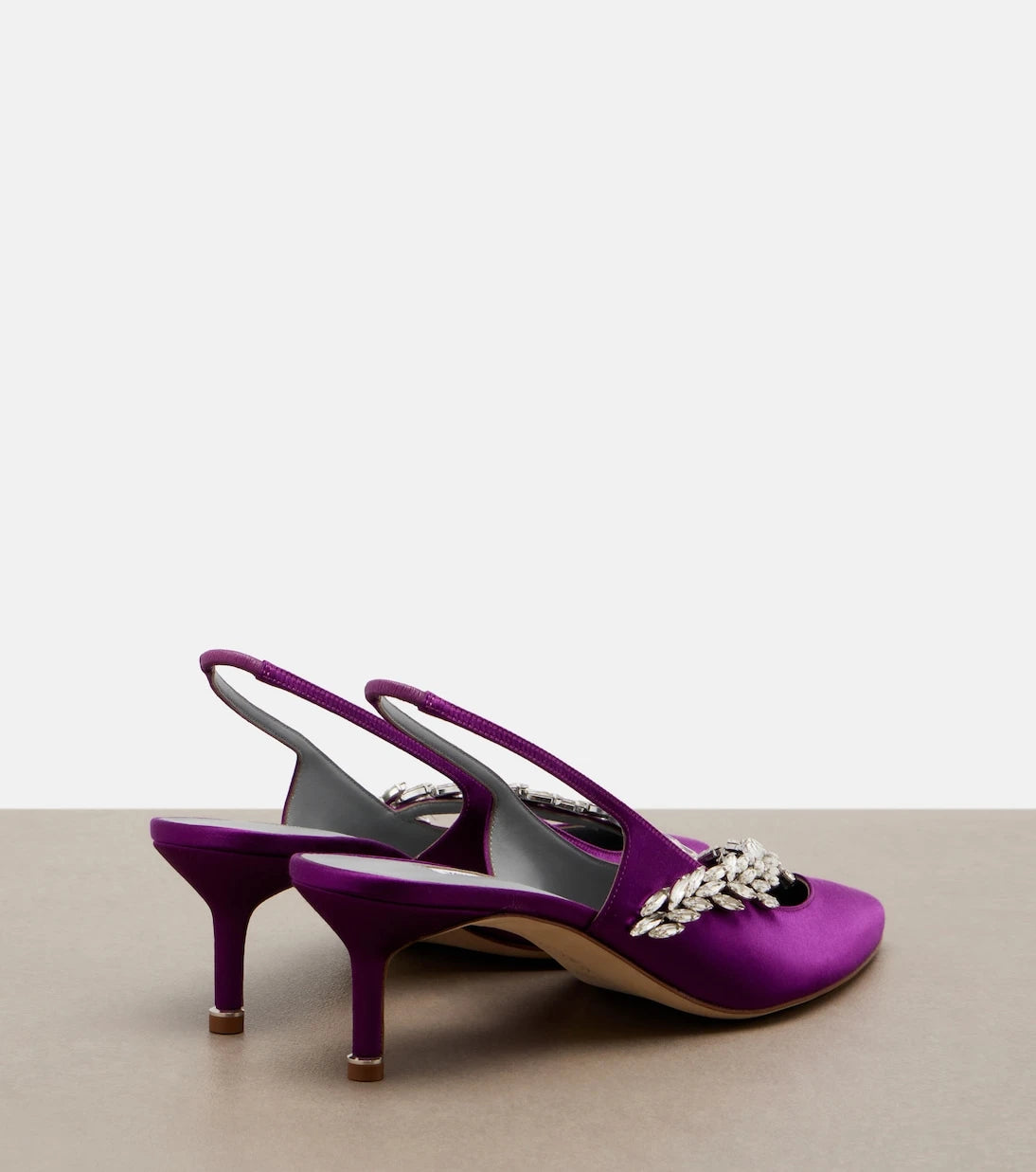 Balenciaga - x Manolo Blahnik satin slingback pumps